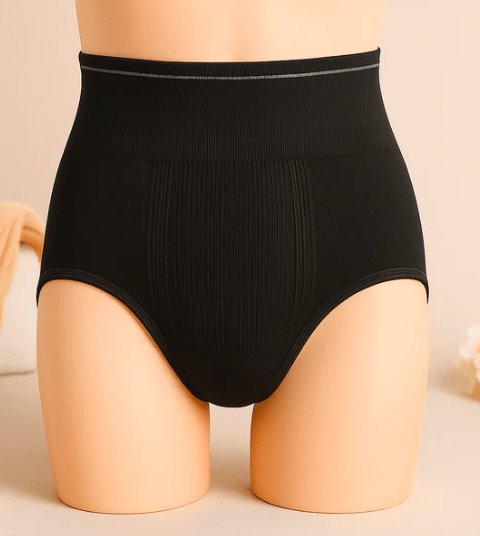 Elaveia High Waist Seamless Tummy Control Panty Flat Belly & Hip Lift Comfort Briefs - Elaveia