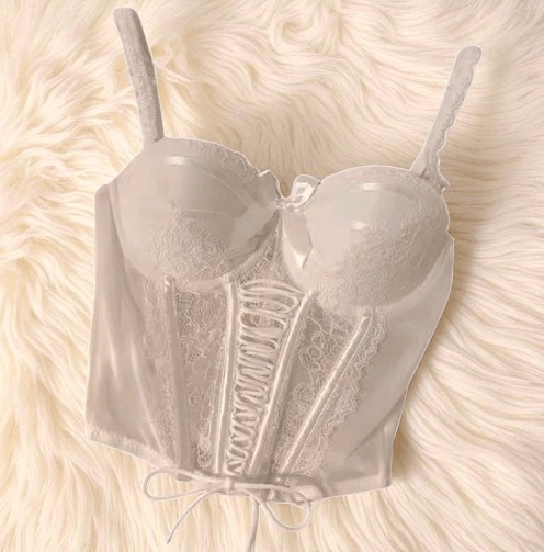 Elaveia Lace Lingerie Set Corset Style Bra & Panty with Adjustable Straps - Elaveia