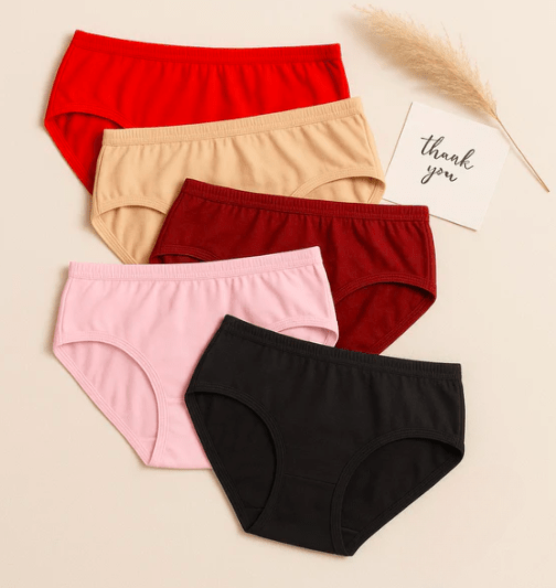 Elaveia Pack of Comfortable Cotton Briefs Women’s Seamless Everyday Underwear Panties - Elaveia