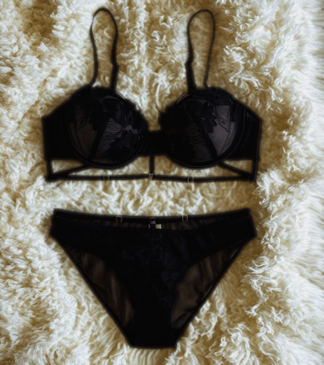 Elaveia Floral Embroidered Bra & Panty Set Lightly Padded Underwired Elegance - Elaveia