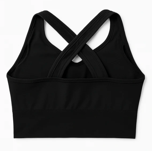 Front Zipper Sports Bra Padded Comfort with Criss Cross Back Support - Elaveia