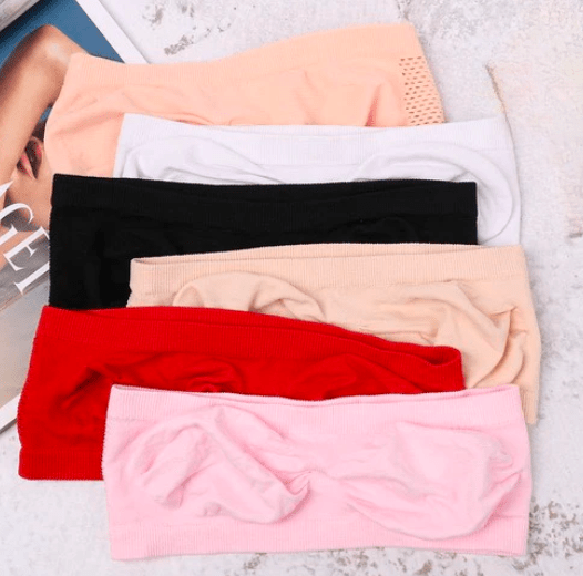 Pack of 3 Non Padded Strapless Invisible Bras Seamless Lingerie for Women - Elaveia