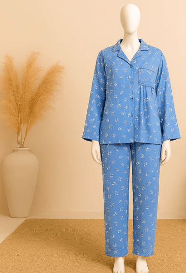 Elaveia Summer Cooling Linen Pajama Set 2 Piece with Matching Scrunchie - Elaveia
