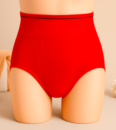 Elaveia High Waist Seamless Tummy Control Panty Flat Belly & Hip Lift Comfort Briefs - Elaveia