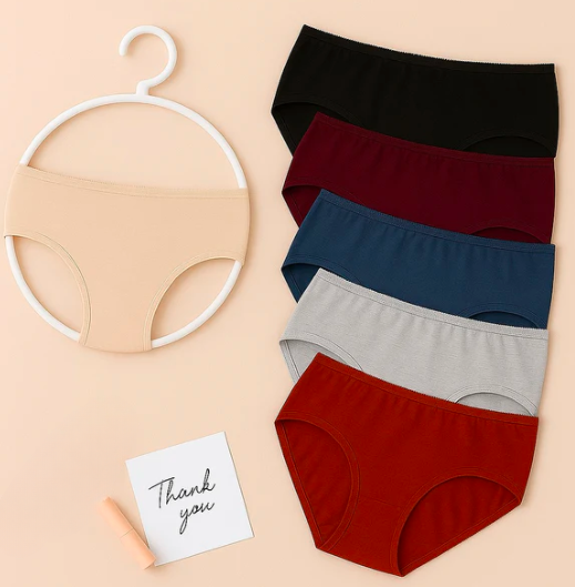 Elaveia Pack of 3 Cotton Briefs Soft, Seamless & Comfortable Everyday Panties for Women