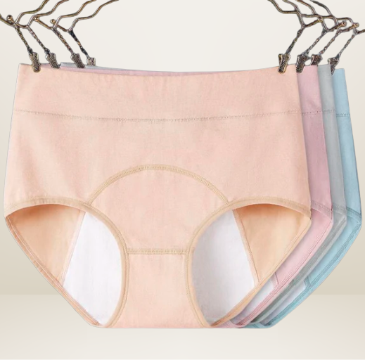 Elaveia Pack of 3 High Waist Leak Proof Period Panties Heavy Flow Protection