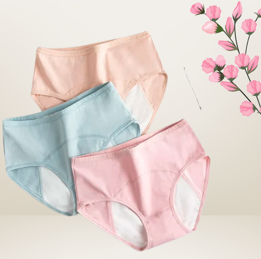 Elaveia Pack of 3 Low Waist Leak Proof Period Panties High Quality Comfort Wear