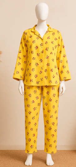 Elaveia Summer Cooling Linen Pajama Set 2 Piece with Matching Scrunchie - Elaveia