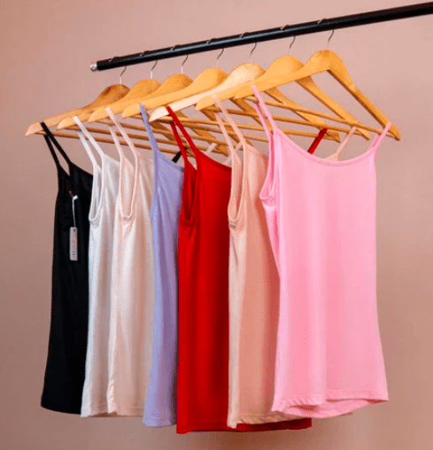 Pack of 3 Cotton Camisoles Soft, Comfortable & Plain Summer Essentials for Women & Girls - Elaveia