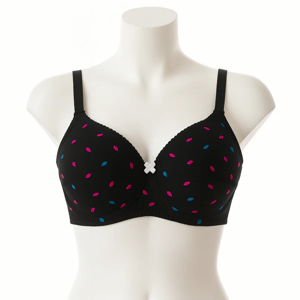 Pack Of 4 Light Padded Cotton Printed Soft & Breathable Bra