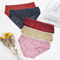 Budget Pack Of 3 & 5 Comfortable Polka Dotted Cotton Brief Women Seamless Underwear Panties 3202