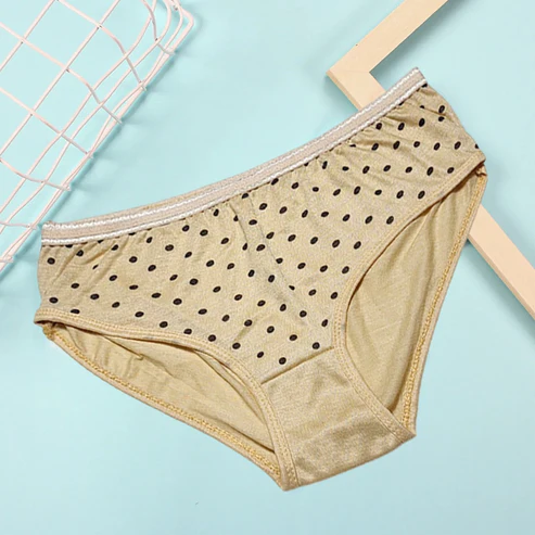 Budget Pack Of 3 & 5 Comfortable Polka Dotted Cotton Brief Women Seamless Underwear Panties 3202
