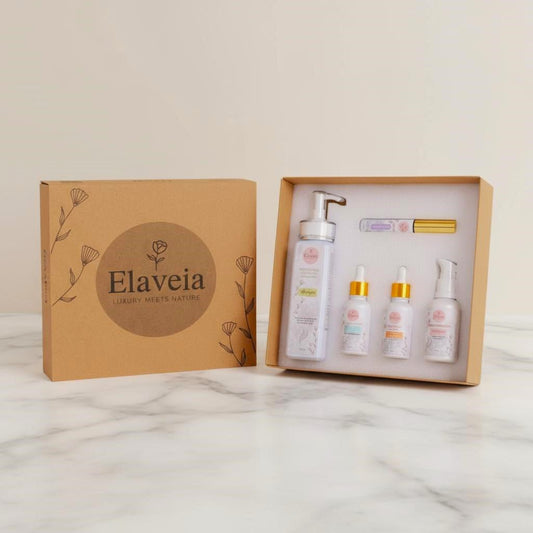 Elaveia Essential Kit Complete Natural Skincare & Haircare Set (5 in 1 Glow & Care Collection) - Elaveia